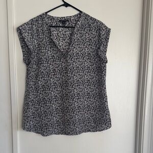 Hilary Radley Monochrome Patterned Blouse